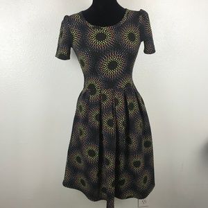 LulaRoe Amelia Dress Multi Color Confetti Sprinkle
